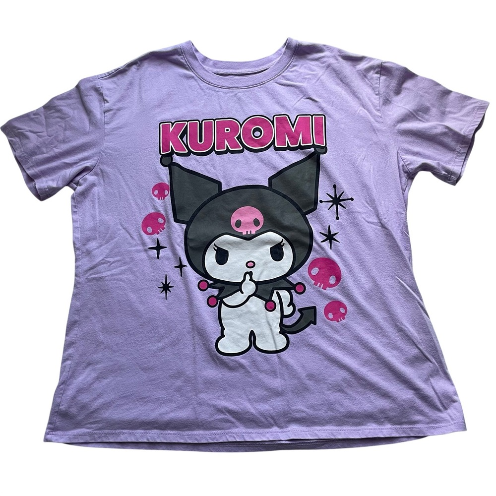 Kuromi Lavender Double Sided T-Shirt, XL
